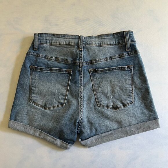KanCan Denim Distressed Jean Shorts - Picture 2 of 8